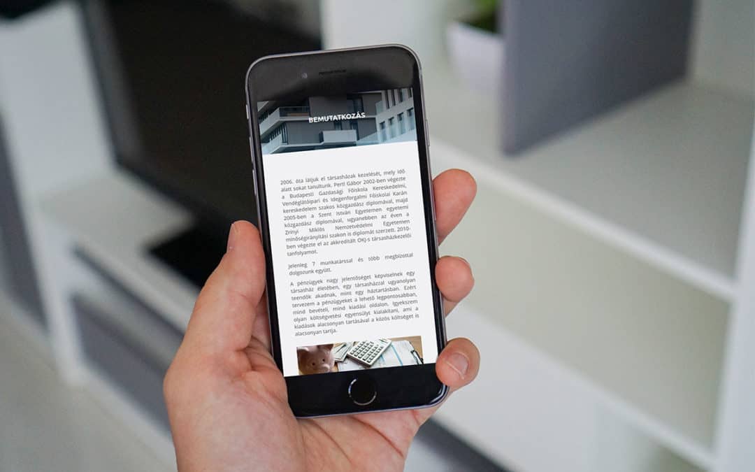 Társasházkezelő, közös képviselő – WordPress honlap készítés
