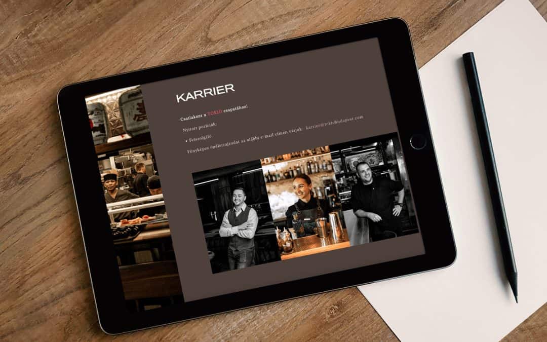 Tokio Budapest – honlapkészítés