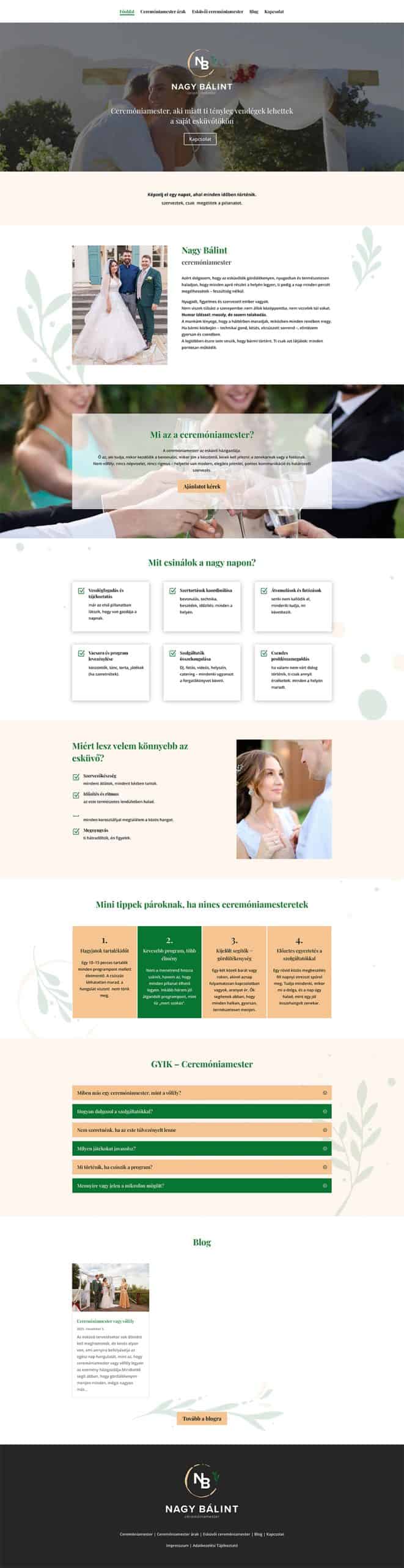 Honlapkészítés, WordPress weboldal készítés
